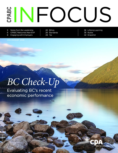 Cover image of CPABC in Focus July-August 2026