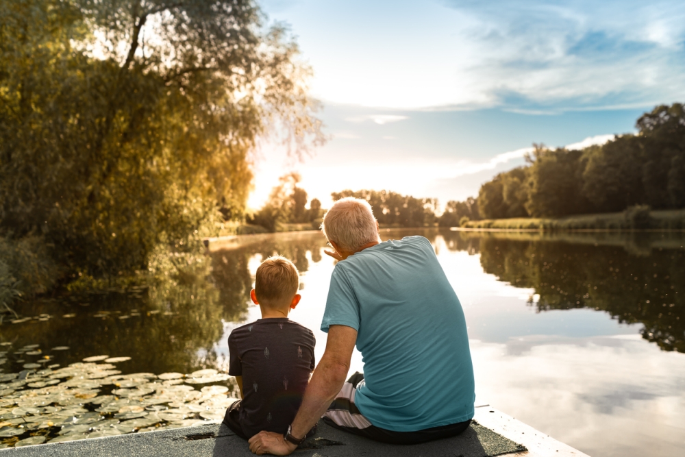 boy and granddad