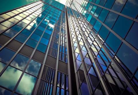 Windows of a high rise building 